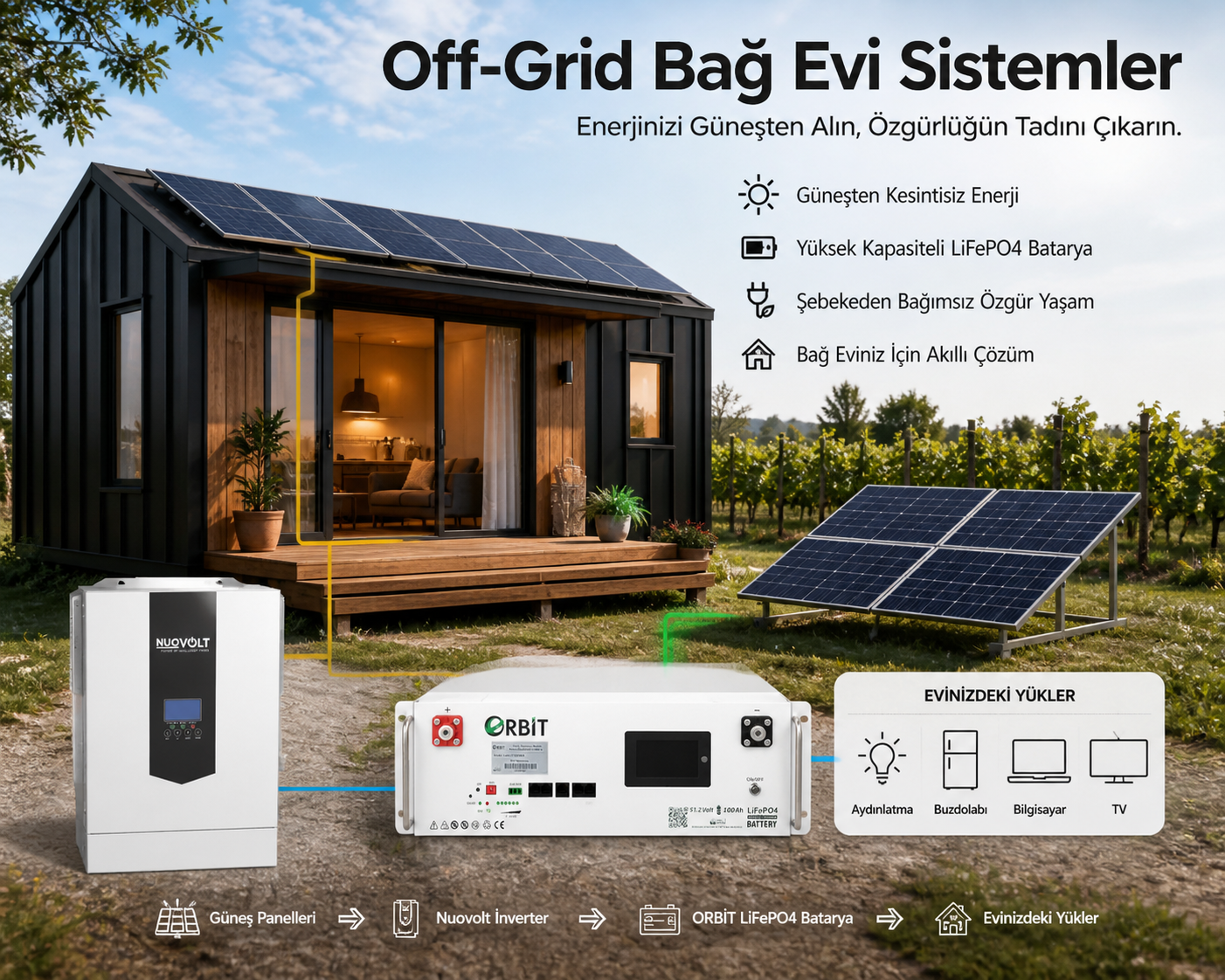 Off-Grid Bağ Evi Sistemler
